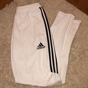 Adidas white joggers